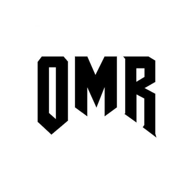 Diseño de logotipo de letra OMR para una empresa de tecnología OMR diseño de logotipo combinación de colores blanco y negro OMR logotipo OMR vector OMR diseño OMR icono OMR alfabeto OMR tipografía diseño de logotip