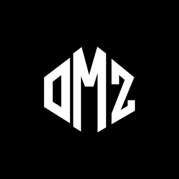 Diseño del logotipo de la letra OMZ con forma de polígono OMZ diseño del logotipo en forma de póligono y cubo OMZ hexágono modelo de logotipo vectorial colores blanco y negro OMZ monograma logotipo de negocios e inmobiliario