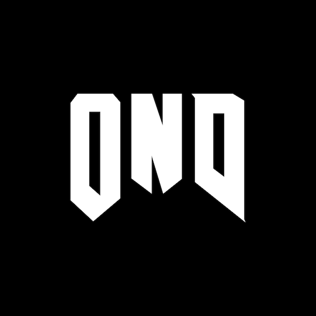 Diseño de logotipo de letra OND para una empresa de tecnología Diseño de Logotipo OND combinación de colores blanco y negro OND logotipo OND vector OND diseño OND icono OND alfabeto OND tipografía diseño de logotipo