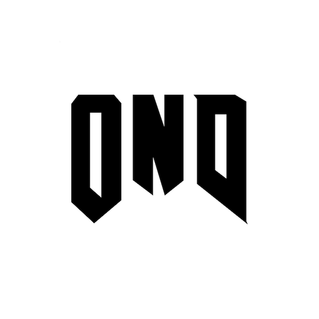 Diseño de logotipo de letra OND para una empresa de tecnología Diseño de Logotipo OND combinación de colores blanco y negro OND logotipo OND vector OND diseño OND icono OND alfabeto OND tipografía diseño de logotipo