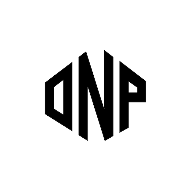 Diseño del logotipo de la letra ONP con forma de polígono ONP diseño del logotipo en forma de póligono y cubo ONP hexágono modelo de logotipo vectorial colores blanco y negro ONP monograma negocio y logotipo de bienes raíces