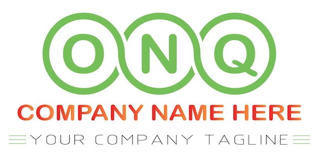 Diseño de logotipo de letra ONQ