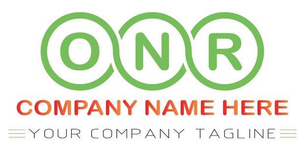 Diseño de logotipo de letra ONR