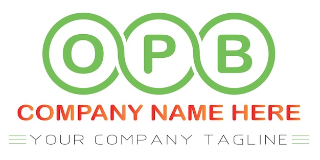 Diseño de logotipo de letra OPB