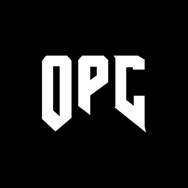 Diseño de logotipo de letra OPC para una empresa de tecnología Diseño del logotipo OPC combinación de colores blanco y negro Logotipo OPC Vector Diseño OPC Icono OPC Alfabeto OPC Tipo de diseño Logotipo