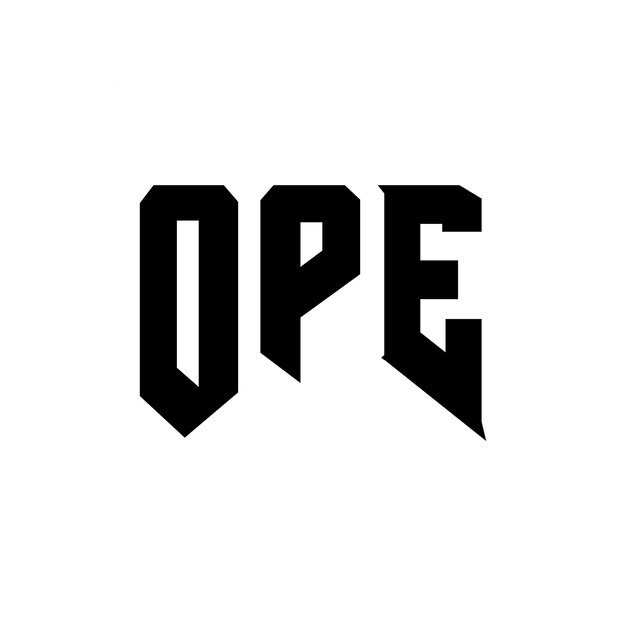 Diseño de logotipo de letra OPE para una empresa de tecnología Diseño de logótipo OPE combinación de colores blanco y negro Logotipo OPE vector diseño OPE icono OPE alfabeto OPE tipografía diseño de logotipo