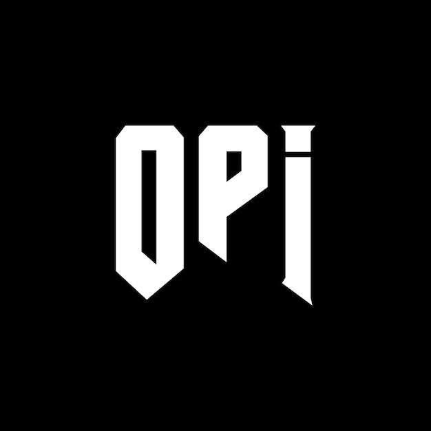 Diseño de logotipo de letra OPI para una empresa de tecnología Diseño del logotipo OPI combinación de colores blanco y negro Logotipo OPI Vector Diseño OPI Icono OPI Alfabeto OPI Tipografía Diseño del Logotipo
