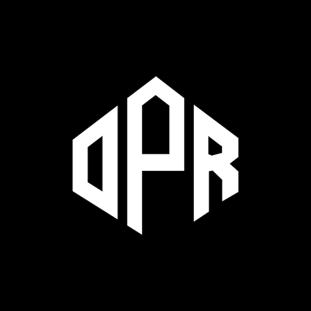 Diseño del logotipo de la letra OPR con forma de polígono OPR diseño del logotipo en forma de póligono y cubo OPR hexágono modelo de logotipo vectorial colores blanco y negro OPR monograma negocio y logotipo de bienes raíces