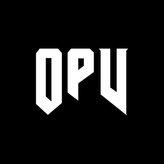 Diseño de logotipo de letra OPV para una empresa de tecnología Diseño del logotipo OPV combinación de colores blanco y negro Logotipo OPV vector diseño OPV icono OPV alfabeto OPV tipografía diseño del logotipo