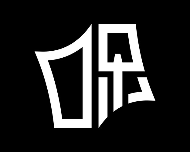 Diseño del logotipo de la letra OQ arte vectorial