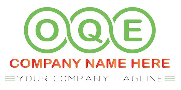 Diseño de logotipo de letra OQE