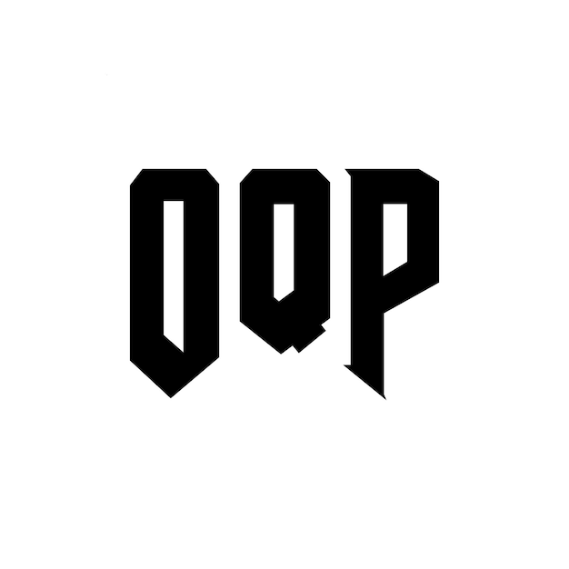 Diseño de logotipo de letra OQP para una empresa de tecnología Diseño del logotipo OQP combinación de colores blanco y negro Logotipo O QP vector Diseño OQP icono OQP alfabeto OQP tipografía diseño del logotipo