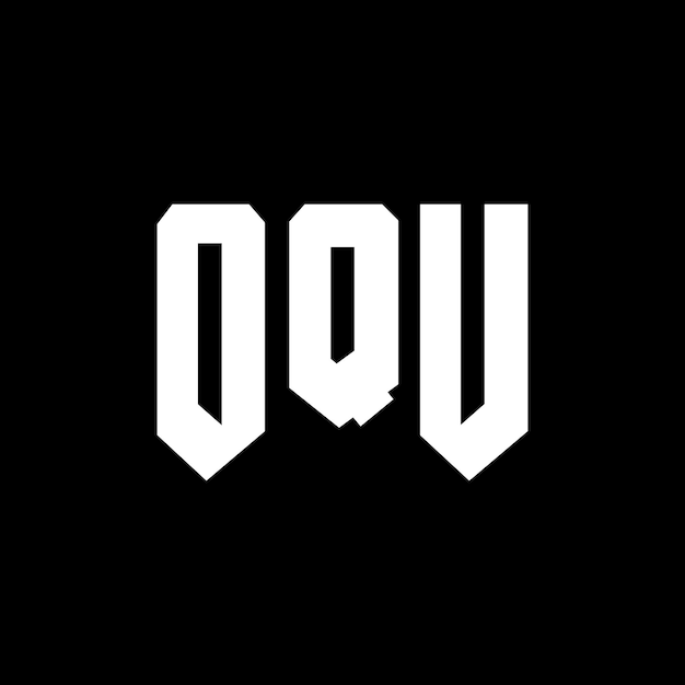 Diseño de logotipo de letra OQU para la compañía de tecnología OQU diseño de logotipo combinación de colores blanco y negro OQU logotipo OQU vector OQU diseño OQU icono OQU alfabeto OQU tipografía diseño de logotip