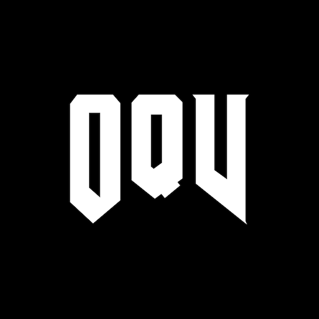 Diseño de logotipo de letra OQV para una empresa de tecnología Diseño del logotipo OQV combinación de colores blanco y negro Logotipo O QV vector Diseño OQV icono OQV alfabeto OQV tipografía diseño del logotipo