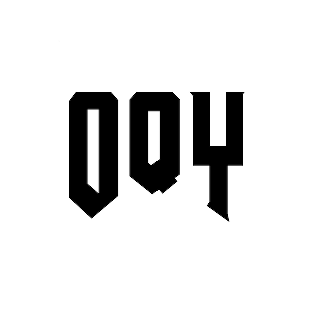 Diseño de logotipo de letra OQY para una empresa de tecnología Diseño del logotipo OQY combinación de colores blanco y negro OQY logotipo Vector OQY diseño OQY icono OQY alfabeto OQY tipografía diseño del logotipo