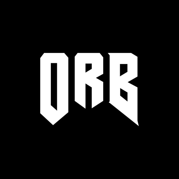Diseño de logotipo de letra ORB para una empresa de tecnología Diseño del logotipo ORB combinación de colores blanco y negro Logotipo ORB Vector ORB Diseño del icono ORB Alfabeto ORB Tipo de diseño del logotipo