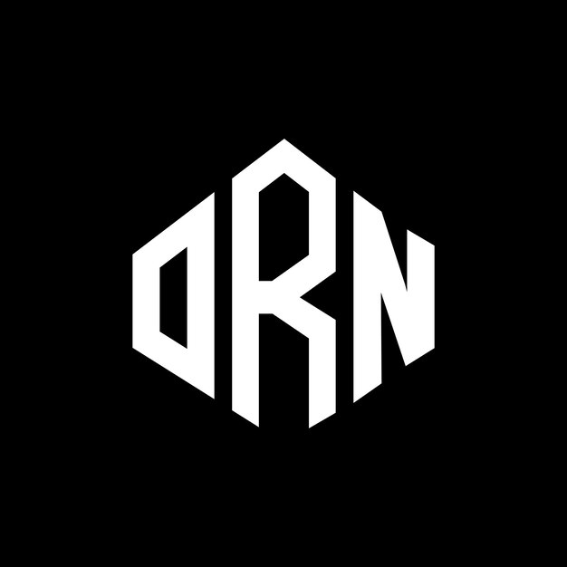 Diseño de logotipo de letra ORN con forma de polígono ORN diseño de logotipo en forma de póligono y cubo ORN plantilla de logotipo vectorial hexágono colores blanco y negro ORN monograma de negocios y logotipo inmobiliario