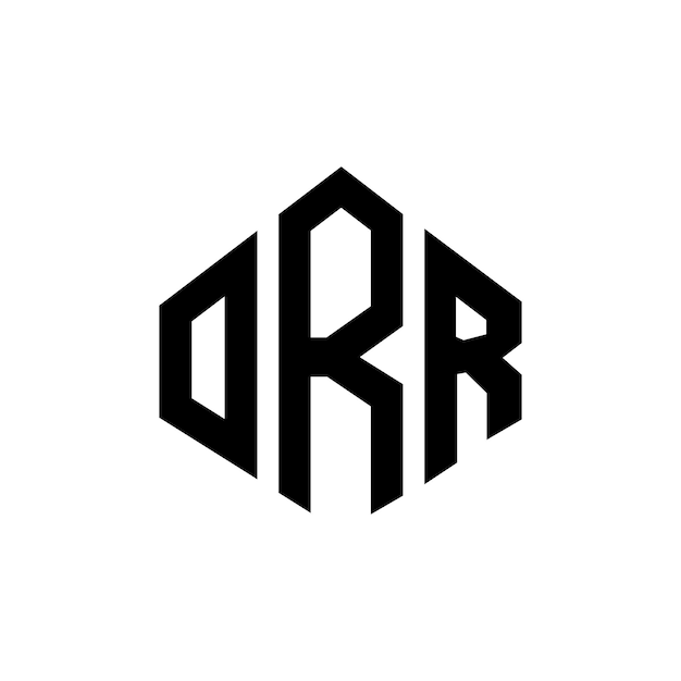 Diseño de logotipo de letra ORR con forma de polígono ORR diseño de logotipo en forma de póligono y cubo ORR hexágono plantilla de logotipo vectorial colores blanco y negro ORR monograma de negocios y logotipo de bienes raíces