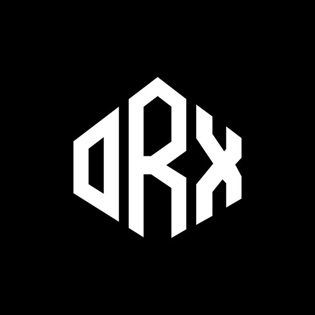 Diseño del logotipo de la letra ORX con forma de polígono ORX diseño del logotipo en forma de póligono y cubo ORX hexágono plantilla del logotipo vectorial colores blanco y negro ORX monograma logotipo de negocios e inmobiliario
