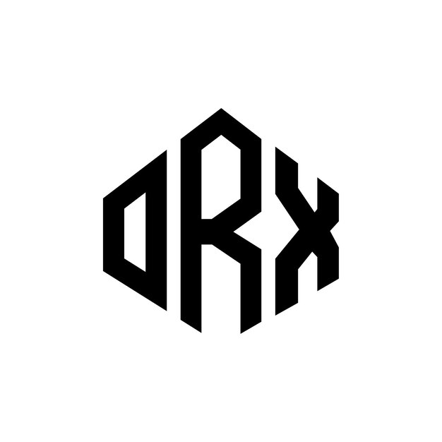 Diseño del logotipo de la letra ORX con forma de polígono ORX diseño del logotipo en forma de póligono y cubo ORX hexágono plantilla del logotipo vectorial colores blanco y negro ORX monograma logotipo de negocios e inmobiliario