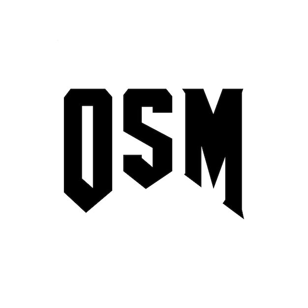 Diseño de logotipo de letra OSM para una empresa de tecnología Diseño del logotipo OSM combinación de colores blanco y negro Logotipo OSM vector OSM Diseño del icono OSM Alfabeto OSM Tipografía diseño del logotipo