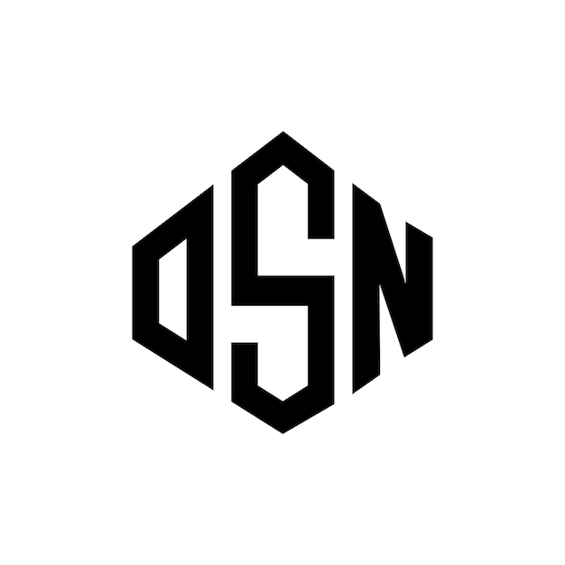 Diseño del logotipo de la letra OSN con forma de polígono OSN diseño del logotipo en forma de polí gono y cubo OSN hexágono plantilla del logotipo vectorial colores blanco y negro OSN monograma logotipo de negocios y bienes raíces
