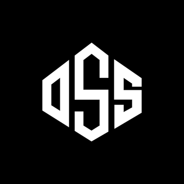 Diseño de logotipo de letra OSS con forma de polígono OSS diseño de logotipo en forma de póligono y cubo OSS plantilla de logotipo vectorial hexágono OSS colores blanco y negro OSS monograma de negocios y logotipo de bienes raíces