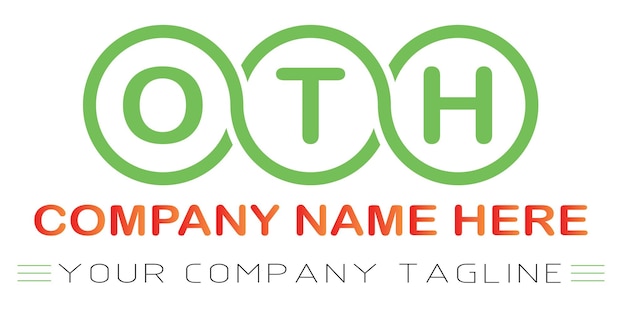 Diseño del logotipo de la letra OTH