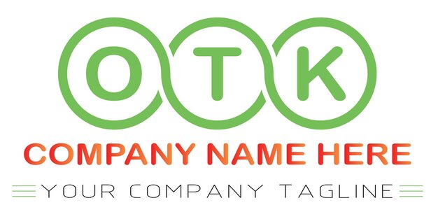 Diseño del logotipo de la letra OTK