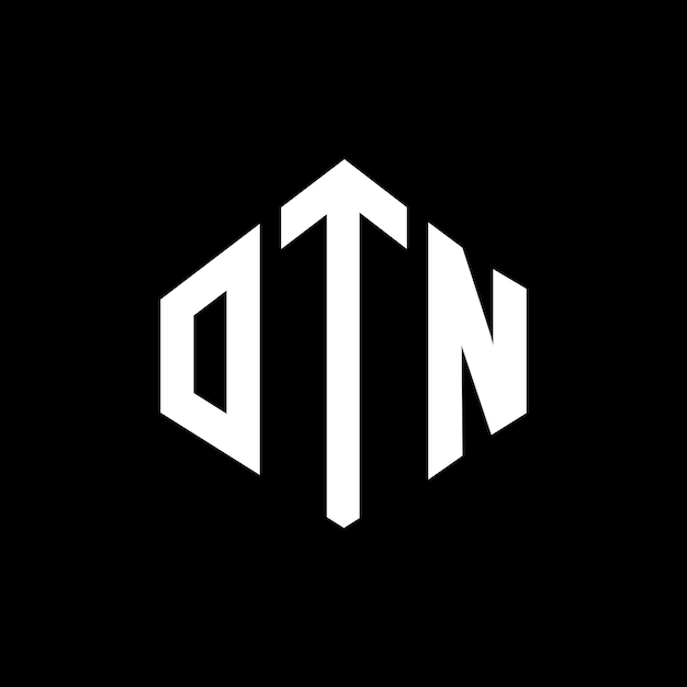 Diseño de logotipo de letra OTN con forma de polígono OTN poligono y forma de cubo diseño de logotipo OTN hexágono patrón de logotipo vectorial colores blanco y negro OTN monograma negocio y logotipo de bienes raíces