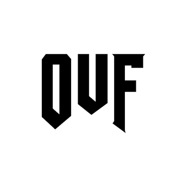 Diseño de logotipo de letra OUF para una empresa de tecnología Diseño del logotipo OUF combinación de colores blanco y negro OUF logo OUF vector OUF diseño OUF icono OUF alfabeto OUF tipografía diseño del logotipo