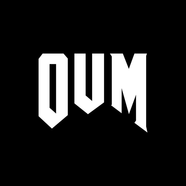 Diseño de logotipo de letra OUM para empresa de tecnología OUM diseño de logotipo combinación de colores blanco y negro OUM logotipo OUM vector OUM diseño OUM icono OUM alfabeto OUM tipografía diseño del logotipo