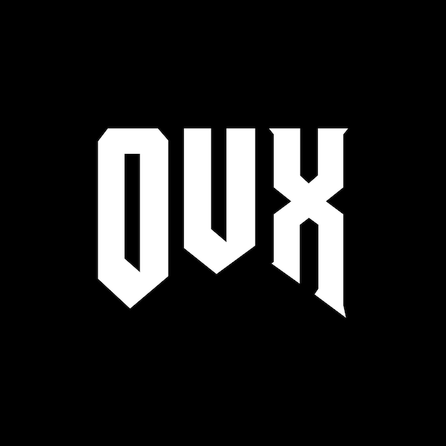 Diseño de logotipo de letra OUX para la compañía de tecnología OUX diseño de logotipo combinación de colores blanco y negro OUX logotipo OUX vector OUX diseño OUX icono OUX alfabeto OUX tipografía diseño de logotip