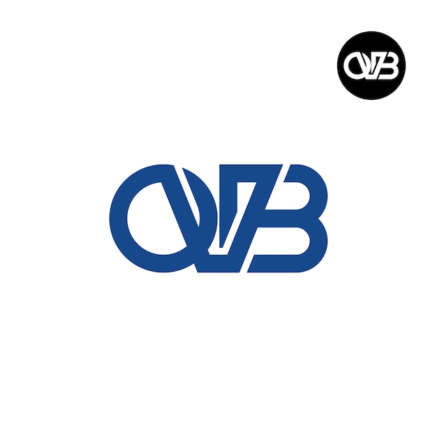 Diseño del logotipo de la letra ovb monograma