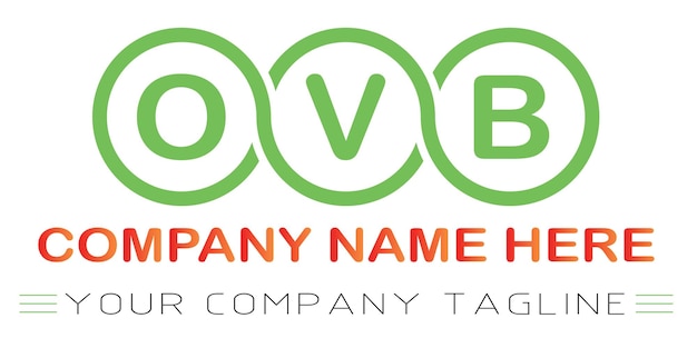 Diseño del logotipo de la letra OVB