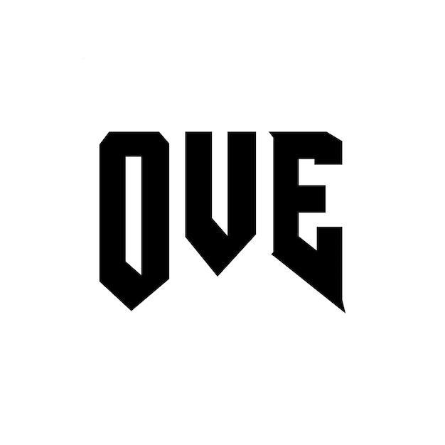Diseño de logotipo de letra OVE para una empresa de tecnología OVE diseño de logotipo combinación de colores blanco y negro OVE logotipo OVE vector OVE diseño OVE icono OVE alfabeto OVE tipografía logotipo diseño