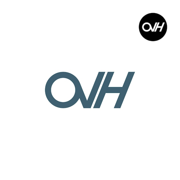 Diseño del logotipo de la letra OVH Monograma