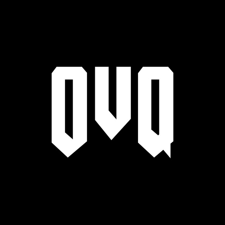 Vector diseño de logotipo de letra ovq para la compañía tecnológica ovq diseño de logotipo combinación de colores blanco y negro ovq logotipo ovq vector ovq diseño ovq icono ovq alfabeto ovq tipografía diseño del logotipo