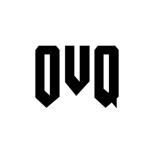 Diseño de logotipo de letra OVQ para la compañía tecnológica OVQ diseño de logotipo combinación de colores blanco y negro OVQ logotipo OVQ vector OVQ diseño OVQ icono OVQ alfabeto OVQ tipografía diseño del logotipo