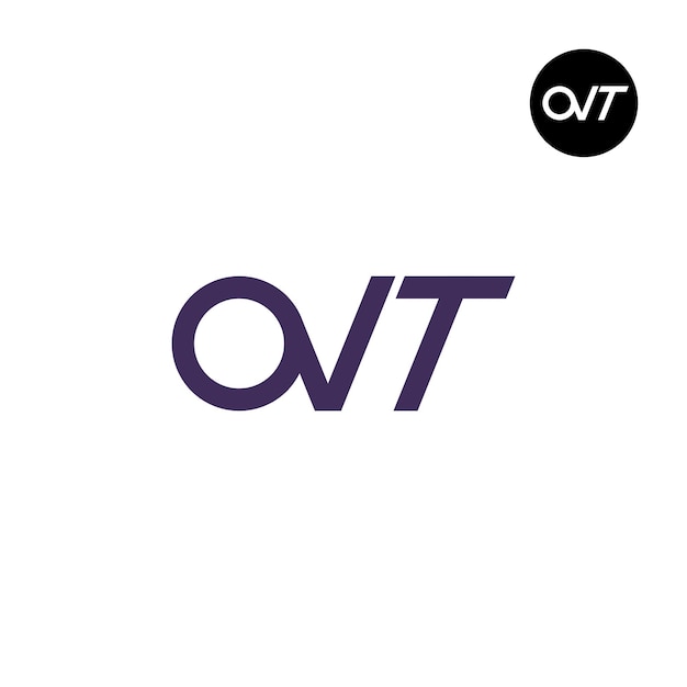 Diseño del logotipo de la letra OVT Monograma