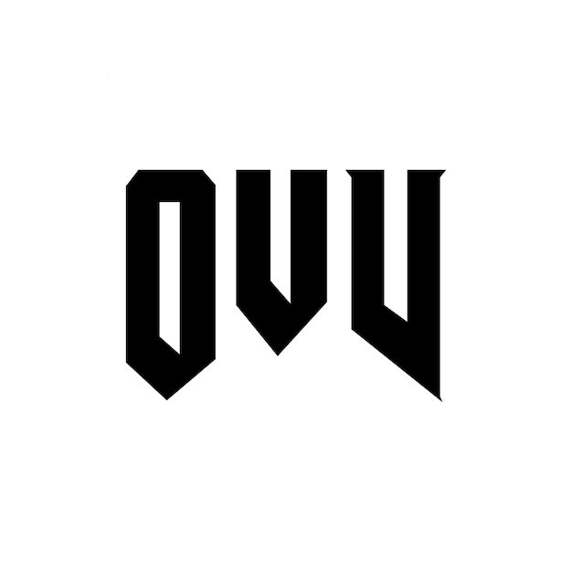 Diseño de logotipo de letra OVV para una empresa de tecnología diseño de logotipo OVV combinación de colores blanco y negro OVV logo OVV vector OVV diseño OVV icono OVV alfabeto OVV tipografía diseño del logotipo