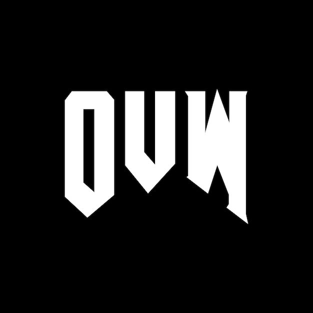 Diseño de logotipo de letra OVW para la compañía de tecnología OVW diseño de logotipo combinación de colores blanco y negro OVW logotipo OVW vector OVW diseño OVW icono OVW alfabeto OVW tipografía diseño de logo