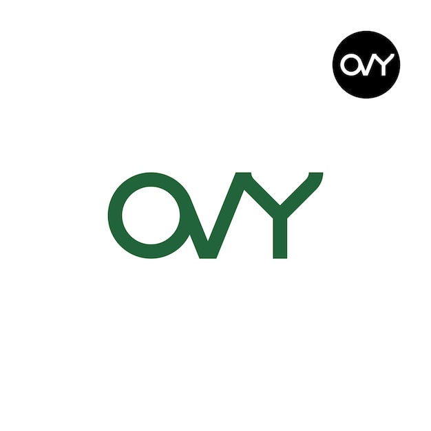 Diseño del logotipo de la letra OVY Monograma