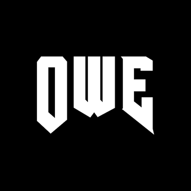 Diseño de logotipo de letra OWE para la empresa de tecnología OWE diseño de logotipo combinación de colores blanco y negro OWE logotipo OWE vector OWE diseño OWE icono OWE alfabeto OWE tipografía diseño del logotipo