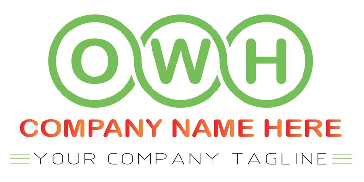 Vector diseño de logotipo de letra owh