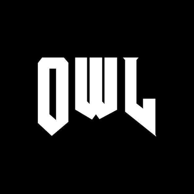 Diseño de logotipo de letra OWL para una empresa de tecnología Diseño del logotipo OWL Combinación de colores blanco y negro Logotipo oWL Vector OWL Diseño del icono OWL Alfabeto OWL Logotipo o WL