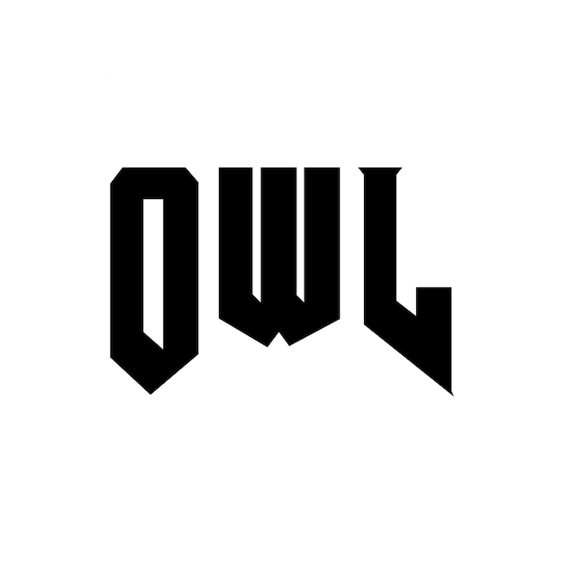 Diseño de logotipo de letra OWL para una empresa de tecnología Diseño del logotipo OWL Combinación de colores blanco y negro Logotipo oWL Vector OWL Diseño del icono OWL Alfabeto OWL Logotipo o WL