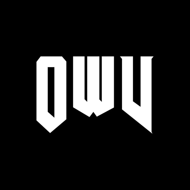 Diseño de logotipo de letra OWV para una empresa de tecnología Diseño del logotipo OWV combinación de colores blanco y negro Logotipo OWW Vector Diseño OWV Icono OWV Alfabeto OWV Tipo de diseño del logotipo