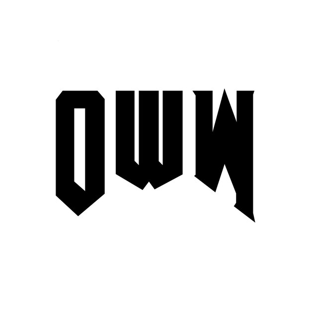 Diseño de logotipo de letra OWW para una empresa de tecnología OWW diseño de logotipo en blanco y negro combinación de colores OWW logotipo OWW vector OWW diseño Icono OWW alfabeto OWW tipografía diseño de Logotipo