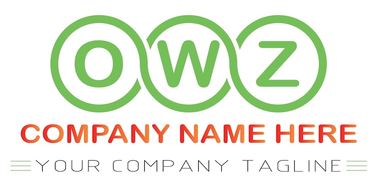 Vector diseño de logotipo de letra owz